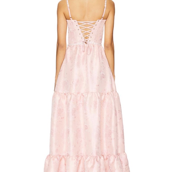 V. Chapman Lucetta Gown in Light Pink Windsor Brocade - Picture 4 of 7